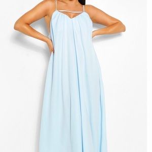 Boohoo maxi blue dress